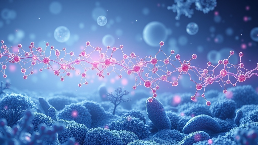 Scientific concept art for metabolic peptide GLP-1 analogue research