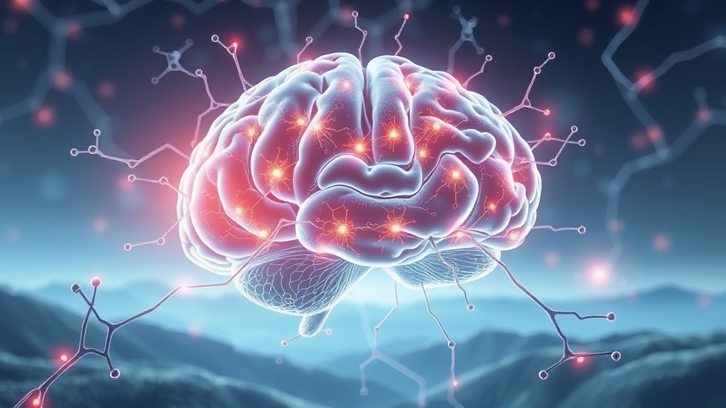 Scientific concept art for cognitive peptide neurological research