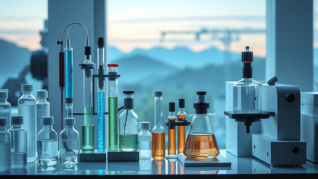 Scientific concept art for peptide purity research